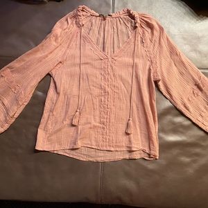 Wonderly  Pink Tassel shirt XS NWOTs